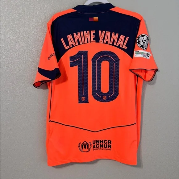 Barcelona 2025/2026 Lamine Yamal third UCL soccer jersey